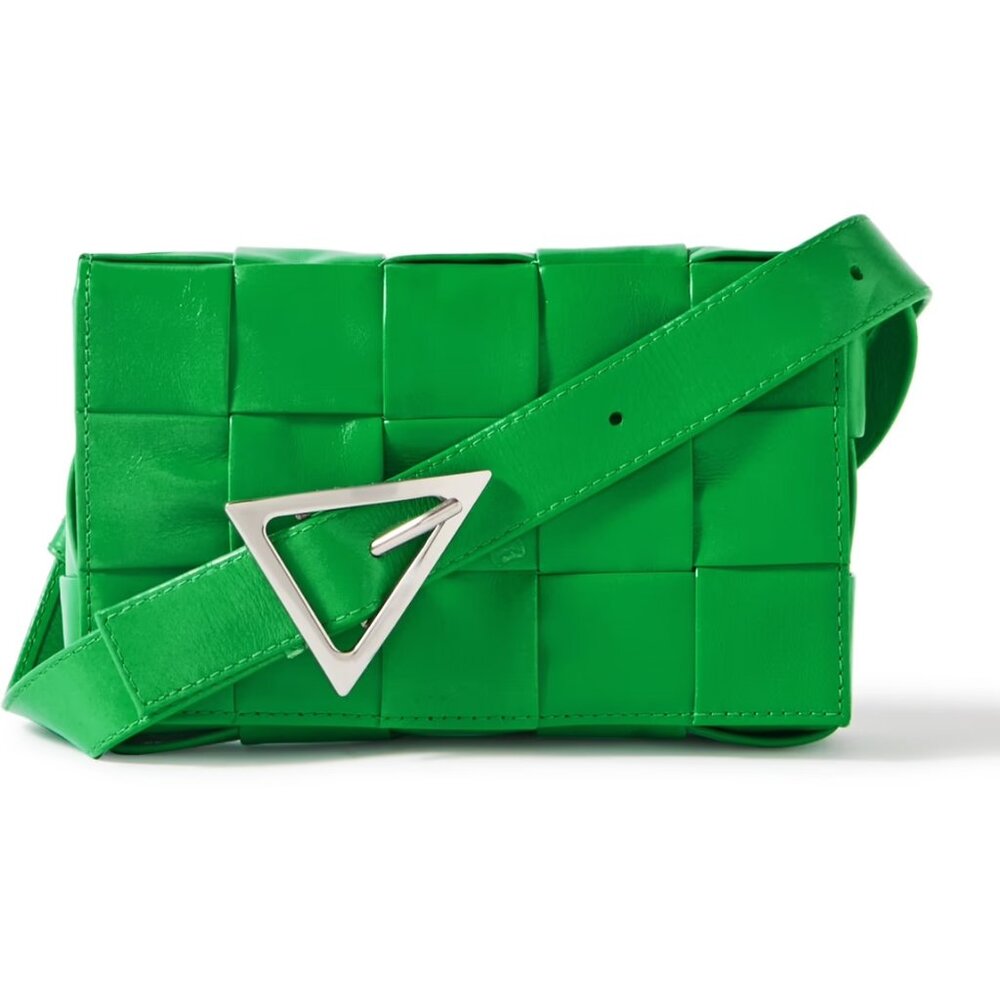 Bottega Veneta Green Cassette Messenger Bag